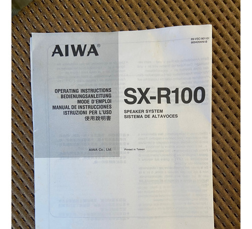 Caixa De Som Aiwa Sx-r100 20w 16 Oms Par. Novinhas (Usado)