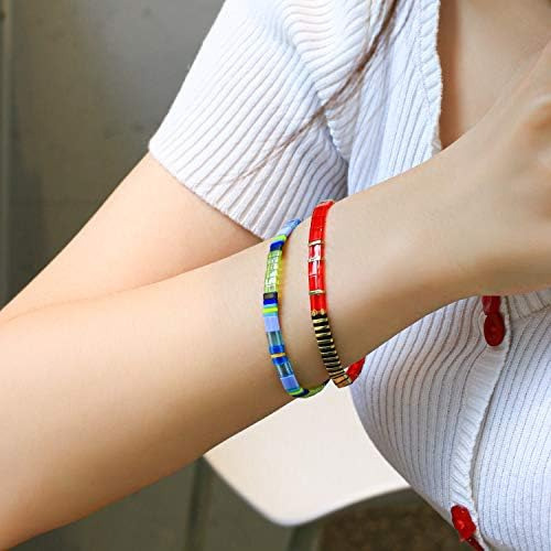 T Kelitch Arco Iris Miyuki Pulseras Elásticas Con Cuentas