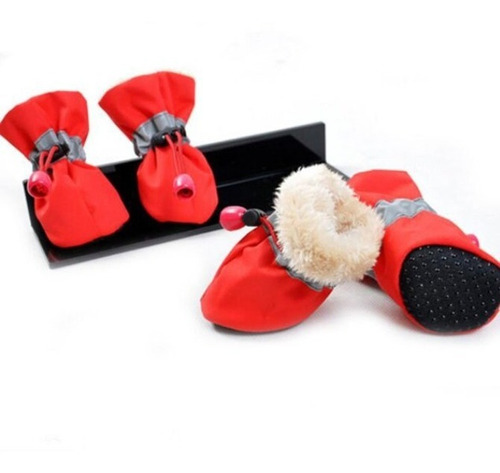 Oferta Set De 4 Zapatos Botas Impermeables Para Perro 