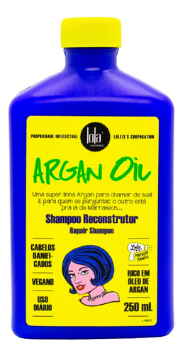 Lola Argan Oil Kit Reconstructor Shampoo Mascara Reparador