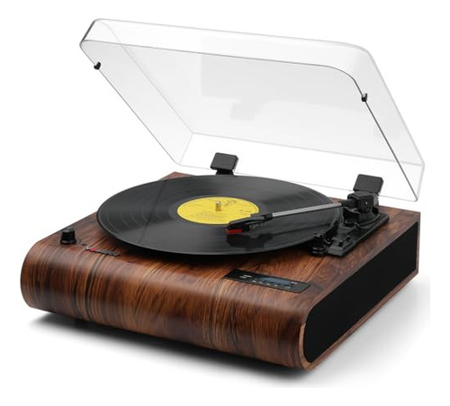 Reproductor De Vinilo Bluetooth, Tocadiscos De 3 Velocidades