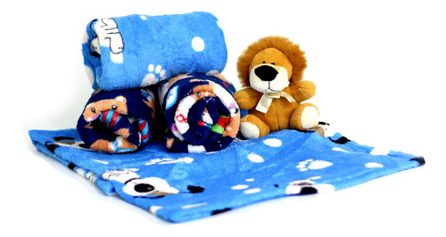 Manta Pra Pet Kit 2 Coberta Macia Para Cachorros E Gatos