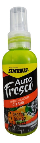 Ambientador Carro Simoniz 100ml Auto Fresco Spray Fragancias