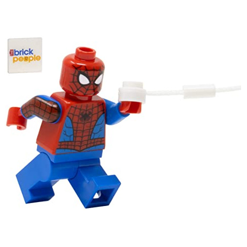 Minifigura De Lego Superheroes: Spiderman Con Telaraña E Imp
