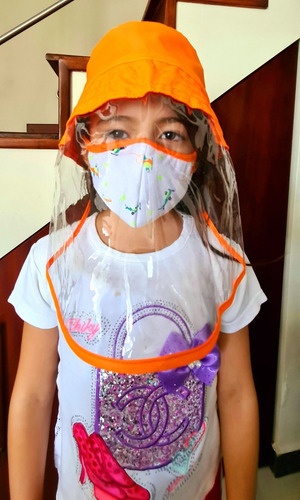 Gorro Con Proteccion Facial Para Niños Mascarilla Tipo N95