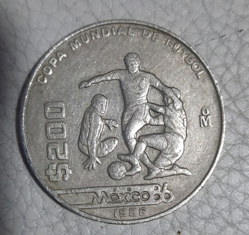 Moneda De 200 Pesos Copa Mundial México 1986 $ 5,000.00