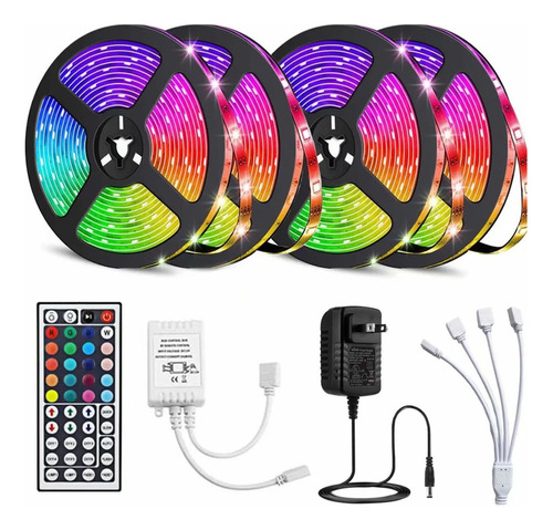 Multicolor Tira Led Rgb Rollo 20 Metros Decoración Luces [u]