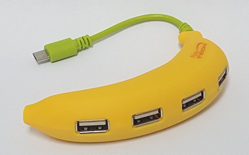 Hub Otg Smart 4ptos Usb Banana Para Celulares| Pc| Notebook