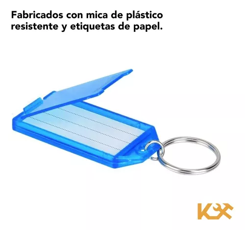 Identificador De Plastico Para Llaves Con 50 Piezas