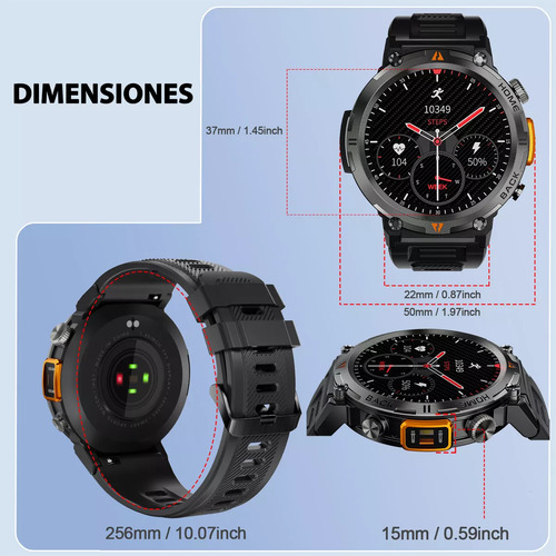 Lanterna Tática De Alça Dupla Smartwatch Eigiis Ke3