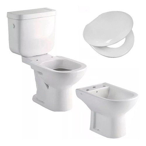 Combo Baño Bari Ferrum Bidet Inodoro Deposito Tapa Cs9095