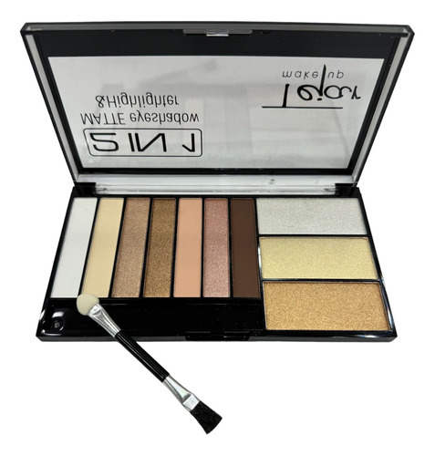 Paleta De Sombras Tejar Make Up X7 Colores + 3 Highlighters