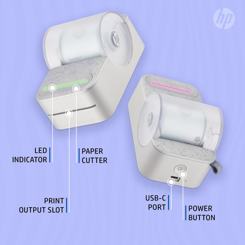 Impresora Hp Sprocket Panorama Instant Color Label Gris