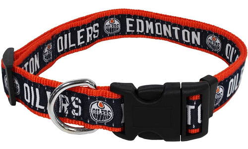 Pets First Nhl Edmonton Oilers Collar Para Perros Y Gatos, P