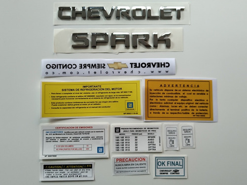 Chevrolet Spark Emblemas Y Calcomanias 