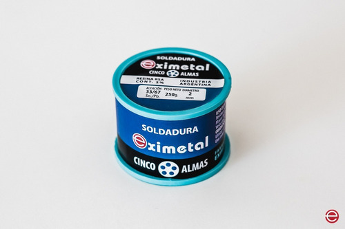 Estaño 250g. Eximetal 60/40 1mm 1/4kg Decapante Acido 6 Alm.