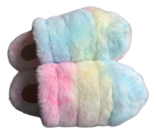 Pantuflas Peluche Spa Mujer Hot  Sale Piel  Conejo Colores  