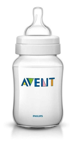 Biberon Avent Classic Anticolicos 260ml/9oz 1m+ Blanco