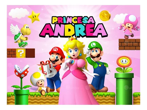 Panel Fondo Decoración Fiesta Princesa Peach Mario 2 X 1.5!
