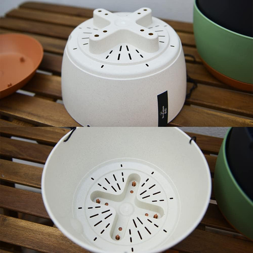 Juego De 3 Maceteros Colgantes De Plástico, Maceta Colgante