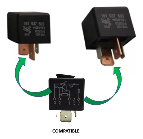 Relé Audi Volkswagen No. 644 Relé 12v 4h0 951 253 V23136-j0