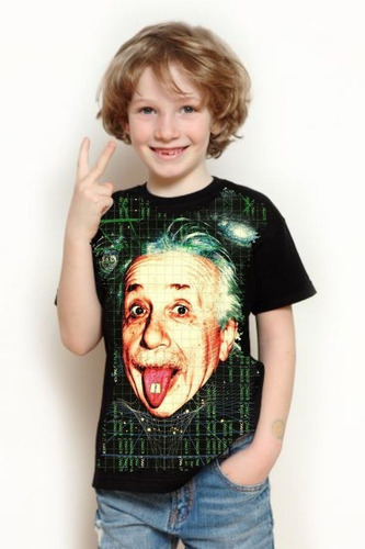 Camiseta Criança Frete Grátis Albert Einstein Doidão