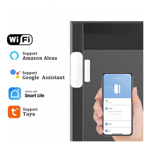 Sensor De Puerta Y Ventana Wifi App Alexa Tuya Smart Life