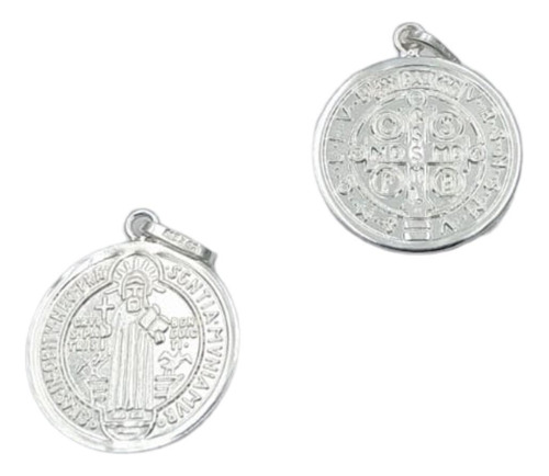 Dije De Protección  San Benito Bandola L Plata .925 