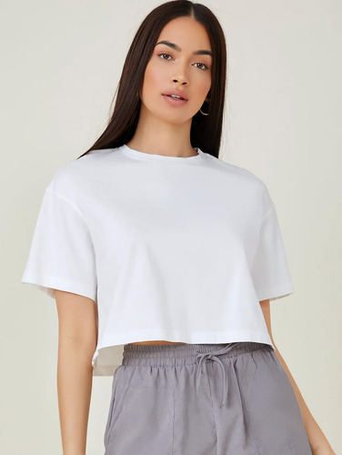 Pac De Playera Corta De Dama Crop Top Fit Ombligera Algodon