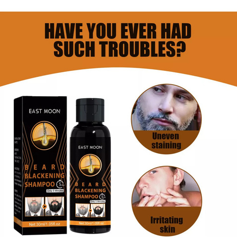 Champú Oscurecedor Natural Para Barba,1