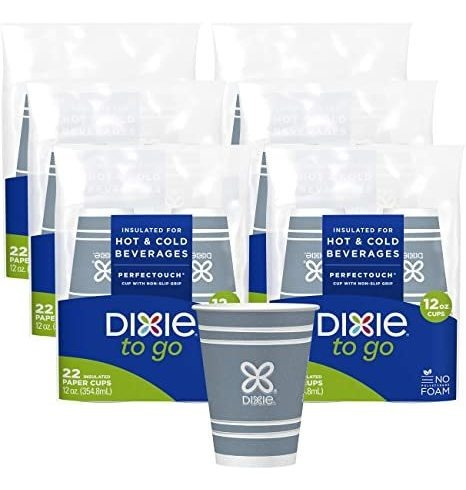 Dixie Para Ir - Tazas De Bebidas Calientes 12 Oz, 132 Unidad