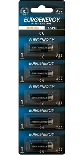 Pila A27 Euroenergy Power Alcalina  Blister X 5 Unidades 