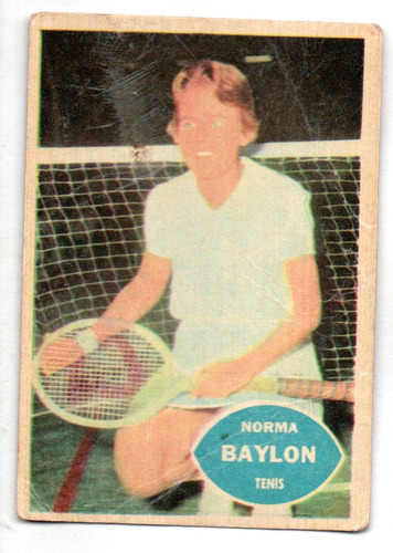 Figurita Tarjeton Futbol Golazo 1965 N° 137 Baylon Tenis