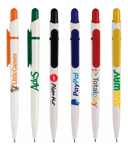 50 Pluma Boligrafo Impreso Personalizado A Colores