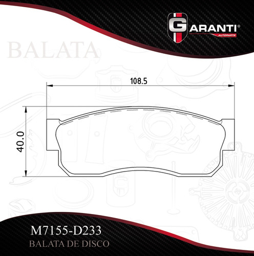 Balata De Disco Del. Garanti Para Nissan Tsuru Sentra 80-92