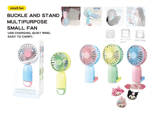 Ventilador De Mano Pequeño, Portátil, Recargable Y Plegable