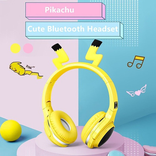 Lindos Auriculares De Pikachu Para Niños Bluetooth 5.0 