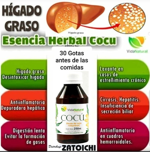 Imagen 1 de 6 de Limpia Hígado Graso / Digestión Estómago Vesícula Gases Cocu