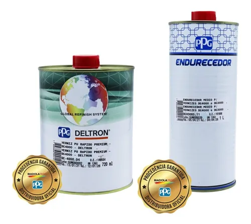 Kit Verniz Automotivo Pu Dc4000 E Catalisador Dch3085 - Ppg Kit Verniz Automotivo Pu Dc4000 E Catalisador Dch3085 - Ppg