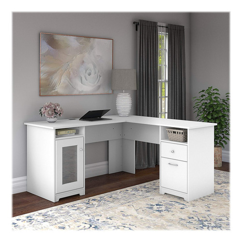 Escritorio Para Computadora En Forma De L 150 Cm Color Blanc