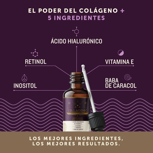 Imagen 2 de 6 de Serum Facial Antiarrugas Baba De Caracol Retinol Collagenic Tipo De Piel Todo Tipo De Piel