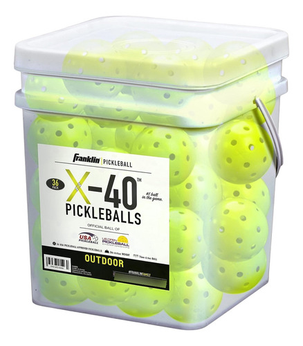 Cubeta De 36 Pelotas De Pickleball Franklin Official Us Open