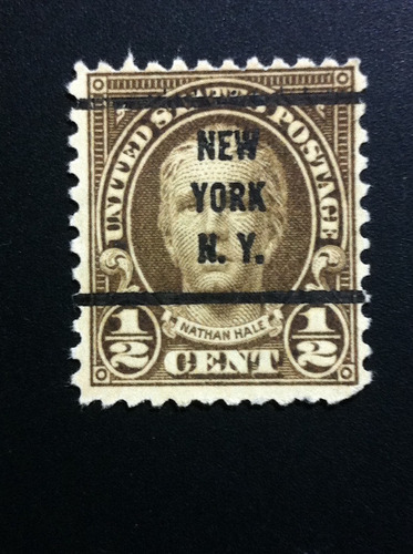 Timbre Postal E U A Estampilla 1925 Nathan Hale 1/2¢  N .y