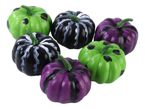 6 Piezas De Calabazas Artificiales Falsas Modelo De Mesa
