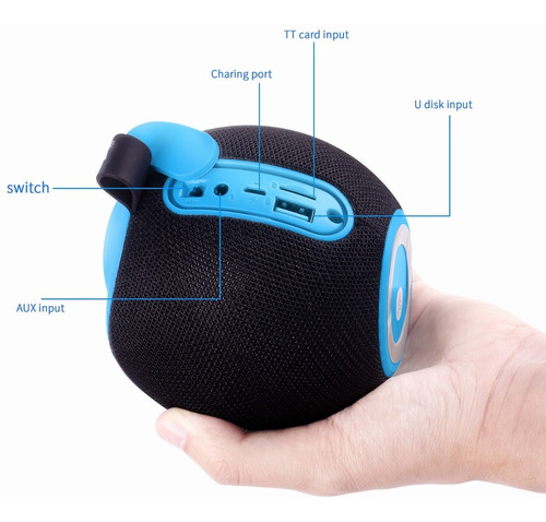 Moreka-623 Altavoz Portátil Subwoofer Inalámbrico Bluetooth 5.0 Estéreo, Tf, Resistente Al Agua, Calidad De Sonido Impactante, Color Azul