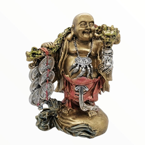 Buda De Pie 23cm Dorado