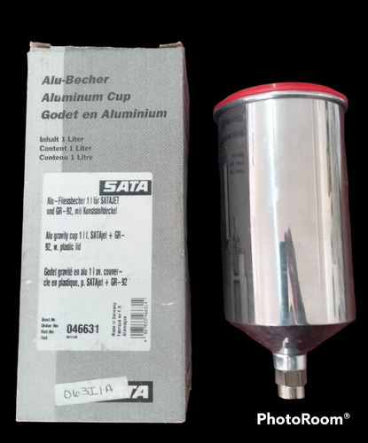 Vaso De Aluminio 1l Sata Para Pistola Pintura (satajet Y Gr)