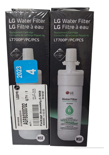 2 Pack Filtro De Agua LG Lt700p Adq36006101 