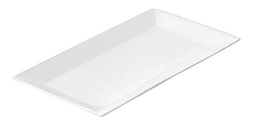 Plato Porcelana Rectangular Oxford Blanco