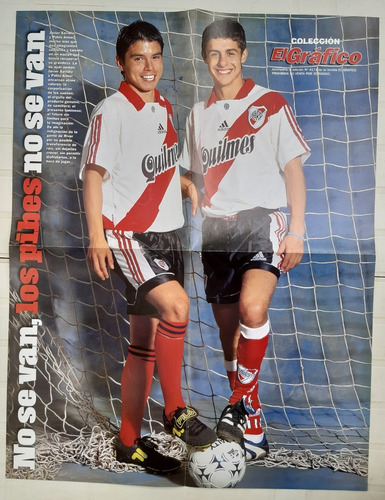 Lámina Saviola Y Aimar De River / De Revista El Gráfico